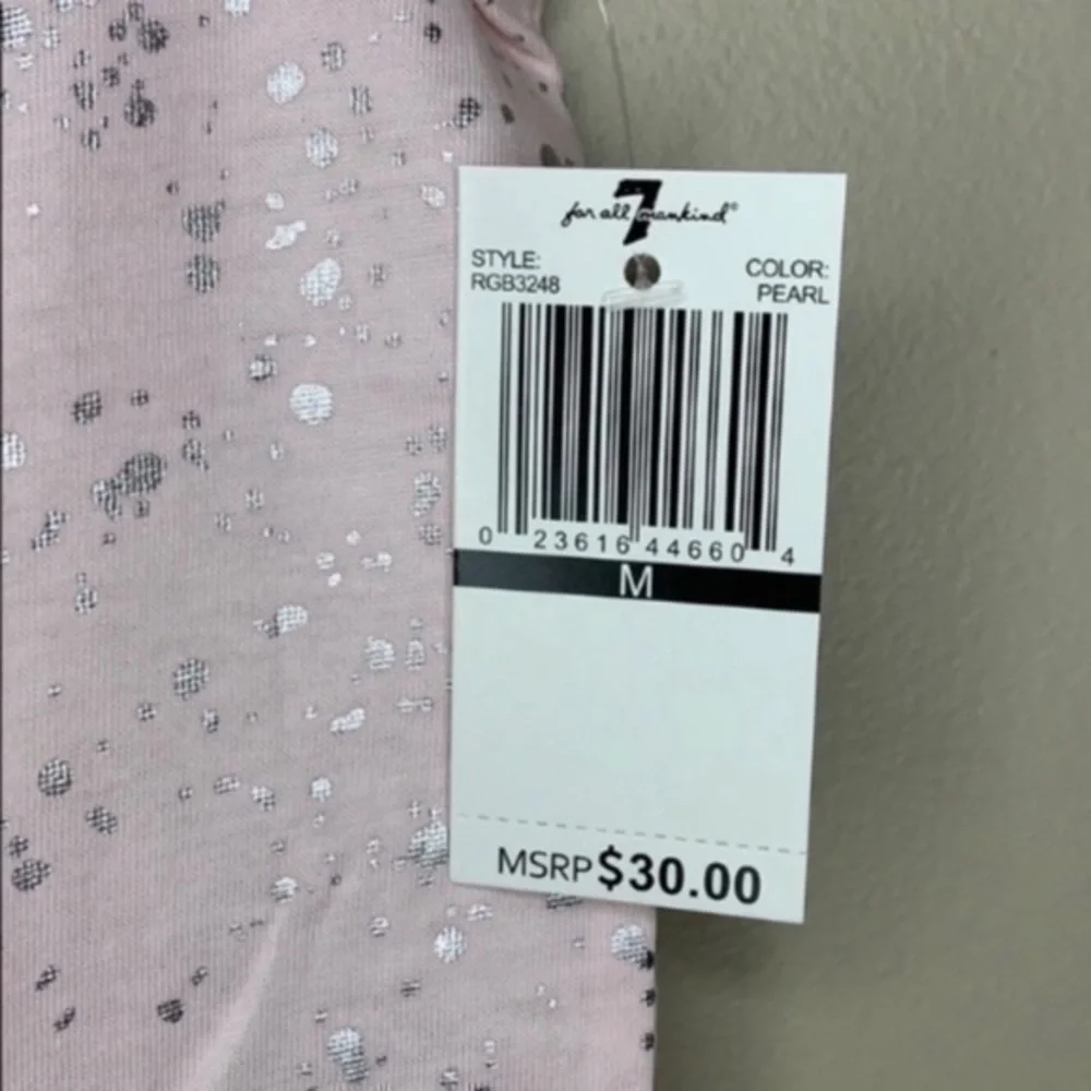 NWT. 7 FOR ALL MANKIND Girls’ Foil Printed Top
